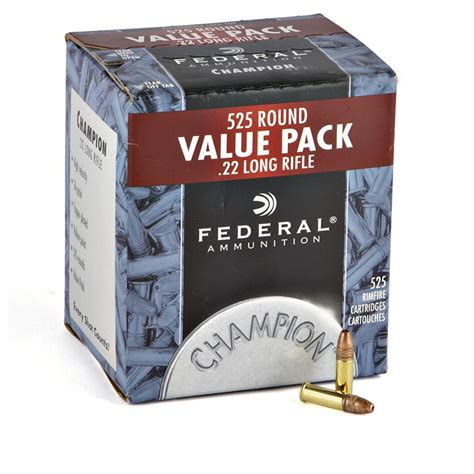 Federal Champion 22lr Hp 36 Grain 525 Rounds 77445 22lr Ammo