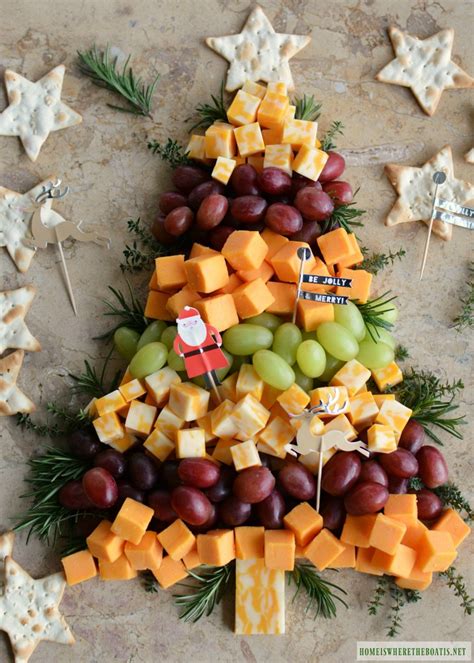 Whether it's classic deviled eggs or shrimp cocktail, find some great ideas that range from appetizing plates to elegant hors d'oeuvres. Easy Holiday Appetizer: Christmas Tree Cheese Board - Home is Where the Boat Is
