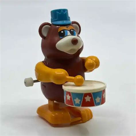 Vintage Tomy Wind Up Toy Not So Grand Band Drummer Bear 3 Works Se3