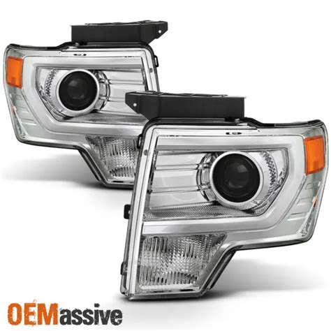 Fit Halogen 2009 2014 Ford F150 F 150 Pickup Chrome Projector