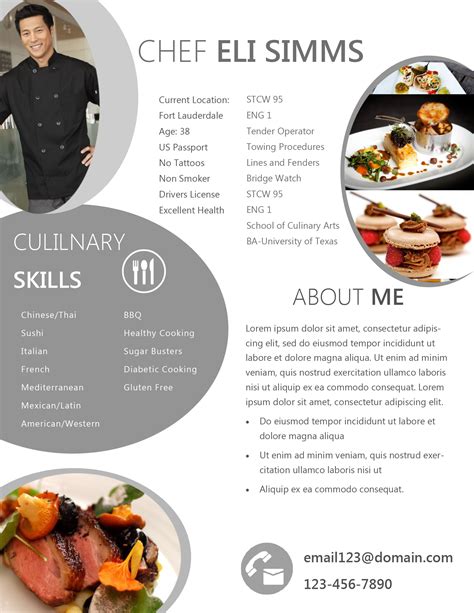 Chef Resume Chef Resume Design Creative