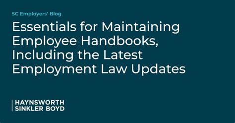 Essentials For Maintaining Employee Handbooks Including The Latest