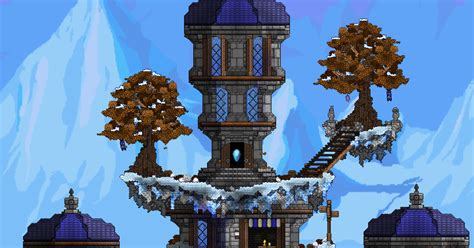 Snow Pylon Build Finished Terraria Terraria House Ideas