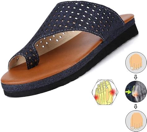 Evr Womens Bunion Sandals For Summer Comfy Leather Bunion Corrector