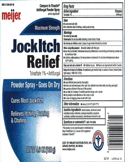 Meijer Maximum Strength Jock Itch Relief Antifungal Tolnaftate Spray