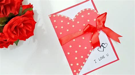How To Make A Love Card For Loved Ones Handmade Valentine Card Youtube