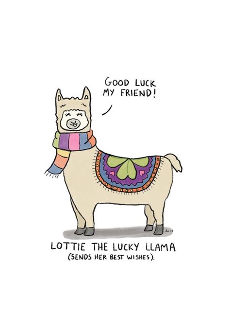 Lottie The Lucky Llama Art Print Etsy