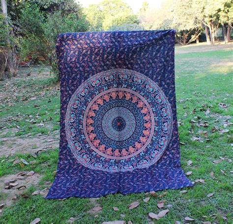 A spectacular explosion of tropical color springs forth in this peaceful and warm harbor scene. Elephant Blue Indian Tapestry Wall Hanging Elephant Wall Tapestry Hippie Tapestry Mandala ...