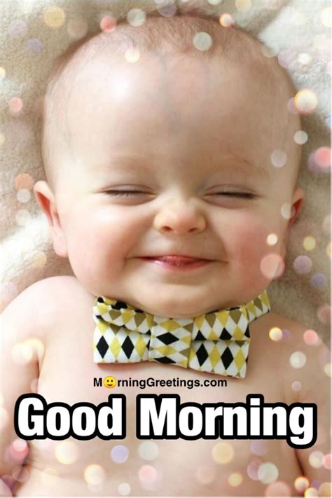Cute Baby Saying Good Morning Images