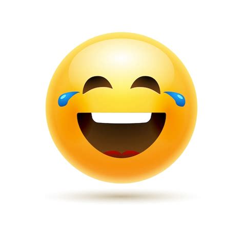 Premium Vector Lol Emoji Icon Smile Face Emoticon Joke Happy Cartoon