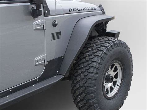 Jcr Crusader Mid Width Front Tubular Flat Fenders For 07 17 Jeep