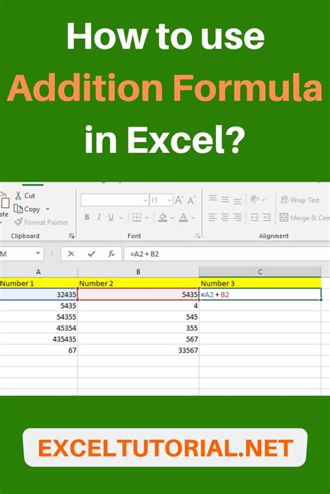 How To Use Addition Formula In Excel In 2020 With Images Excel