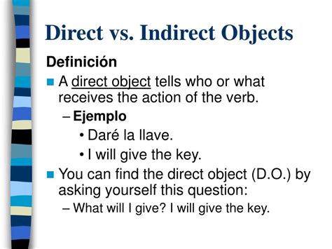 Ppt Direct And Indirect Object Pronouns Powerpoint Presentation Id