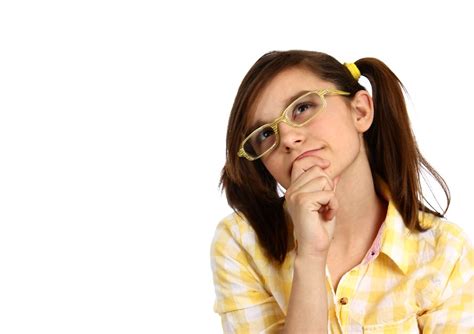 Thoughtful Girl Free Stock Photo A Smart Girl With Glasses Posing