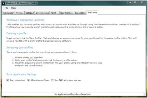 7apl An Application Launcher For Windows 7