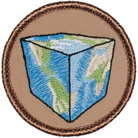 Earth Cubed Patch 082 2 Inch Diameter Embroidered Patch Embroidered