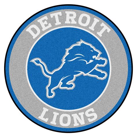 Want to discover art related to detroit_lions? FANMATS NFL Detroit Lions Blue 2 ft. x 2 ft. Round Area ...