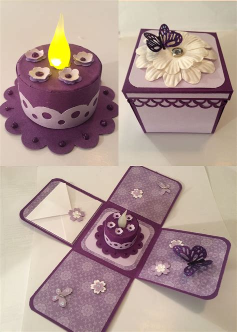 Courtney is crafty and shows us how she made her best friend something she'll cherish forever. Tea light cake in an exploding box for my friend's ...