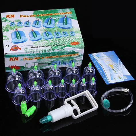 12pcs Cans Cupping Set Vacuum Cuppings Suction Therapy Device Body Massager Kit Household
