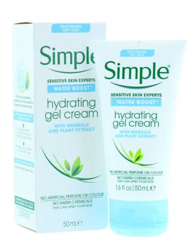 Simple Sensitive Skin Experts Water Boost Hydrating Gel Cream Tube 50ml