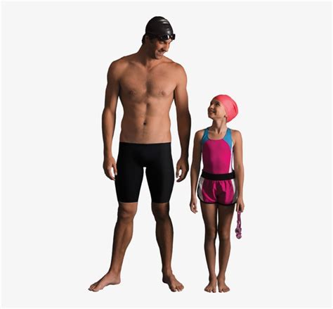 Michael Phelps Standing Next To Young Girl People Cutout Michael Phelps Cutout Png Image