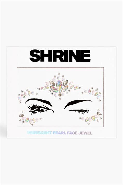 Shrine Iridescent Pearl Face Jewel Boohoo Uk