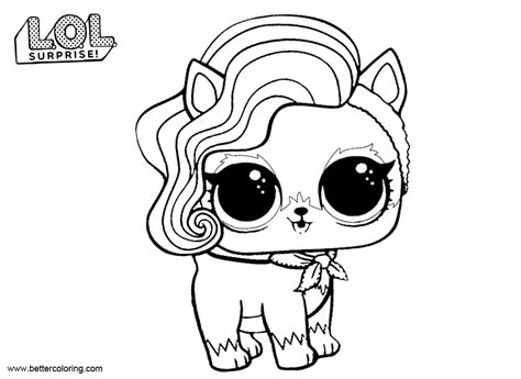 Lol Pets Coloring Pages Miss Puppy Free Printable Col
