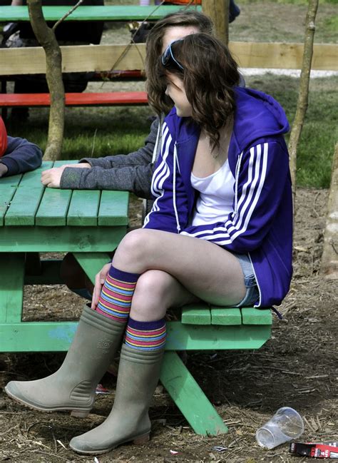 Girl In Track Suit Shorts And Wellies Green Bench Flickr