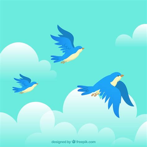 Cartoon Media Cartoon Bird Flying In The Sky