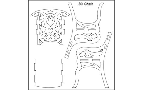 3d Chair Dxf File Free Download