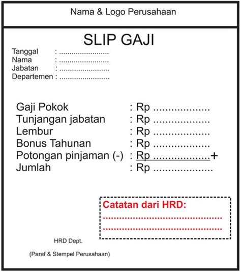 Pt sandang majalaya textile jl. Contoh Slip Gaji Karyawan