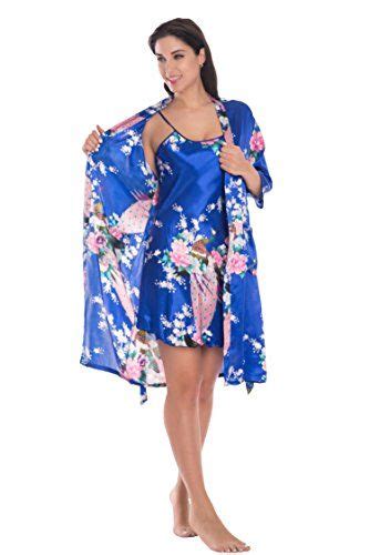 Yukata Womens Gorgeous Loungewear 2pc Set Sleepwear Camisole And Robe