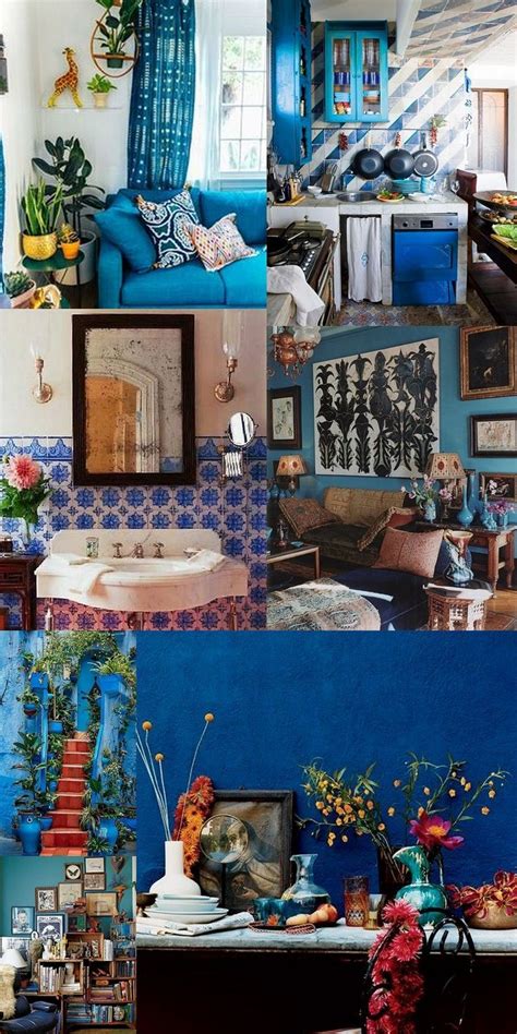 Beautiful Blue Bohemian Rooms Bohemian Living Rooms Bohemian Chic