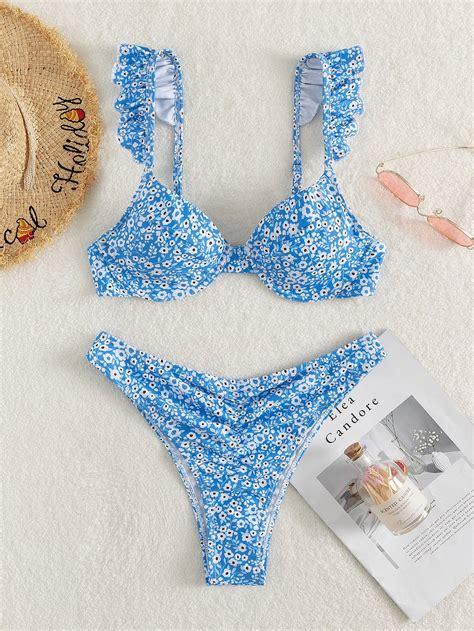 Ditsy Floral Print Underwire Bikini Swimsuit Artofit