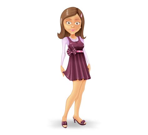 Young Girl Vector Character Vector Characters