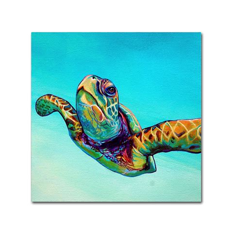 Trademark Fine Art Green Sea Turtle Canvas Art By Corina St Martin