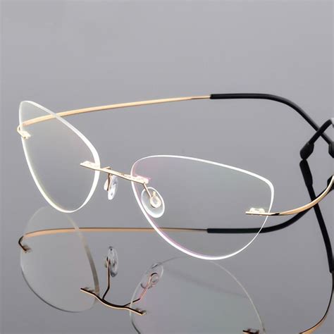 fonex titanium alloy rimless glasses frame women ultralight eyeglasses prescription frameless