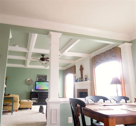 These days everything is available in the most feasible, user friendly and easy mounting process. DIY Coffered Ceiling | Coffered ceiling, Home, New homes