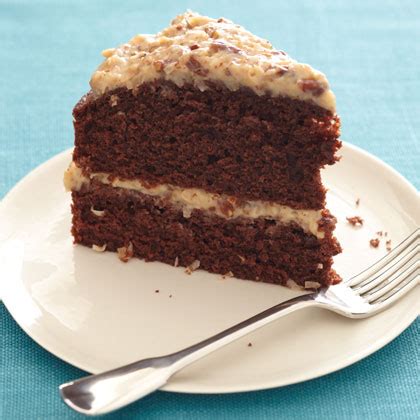 Pour into two greased and floured 9 inch round pans. Light German Chocolate Cake Recipe - Health.com