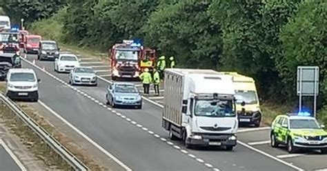 A380 At Newton Abbot Long Delays And Road Partially Blocked After Crash Updates Devon Live