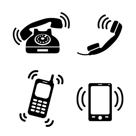 Collection Of Ringing Phones 429288 Vector Art At Vecteezy