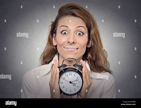 Anticipation Headshot Young Funny Looking Excited Business Woman