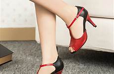 shoes dance latin heel women salsa leather comfortable pu cm material