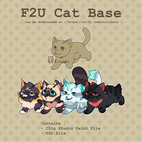 F2u Chibi Cat Base Eirlinauss Ko Fi Shop Ko Fi ️ Where Creators