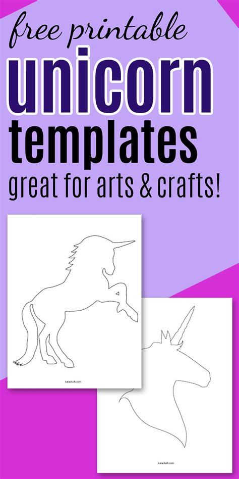 5 Free Printable Unicorn Templates For Cute Unicorn Crafts Unicorn