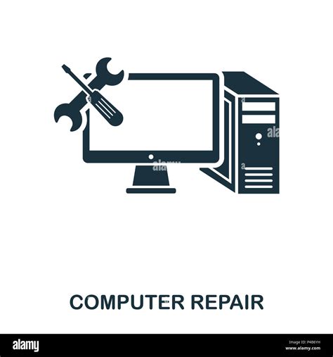Computer Repair Icon Line Style Icon Design Ui Illustration Of