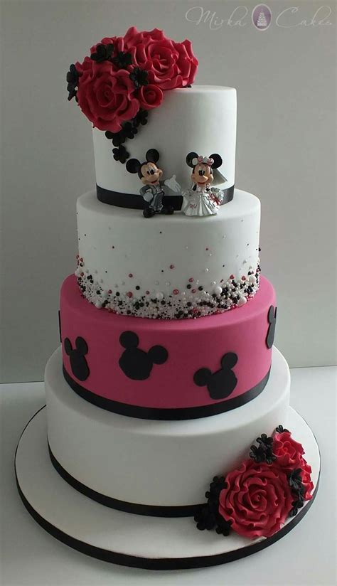 Minnie And Mickey Mouse Wedding Cake Mickey And Minnie Cake Mickey And