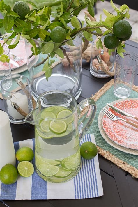 Beach Inspired Outdoor Summer Tablescape