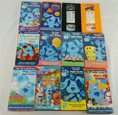 Blues Clues VHS Lot Of 12 Video Tapes Nick Jr Cartoon Large Set Steve