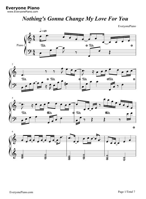 They're pretty intuitive but the better you understand them, the better. Nothing's Gonna Change My Love for You Stave Preview